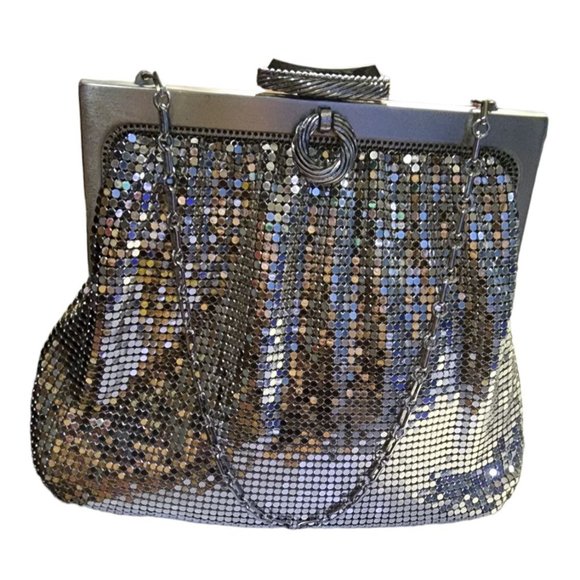 Vintage Whiting & Davis Mesh Bag Glass Closure #2982 (A4212) - Picture 1 of 6